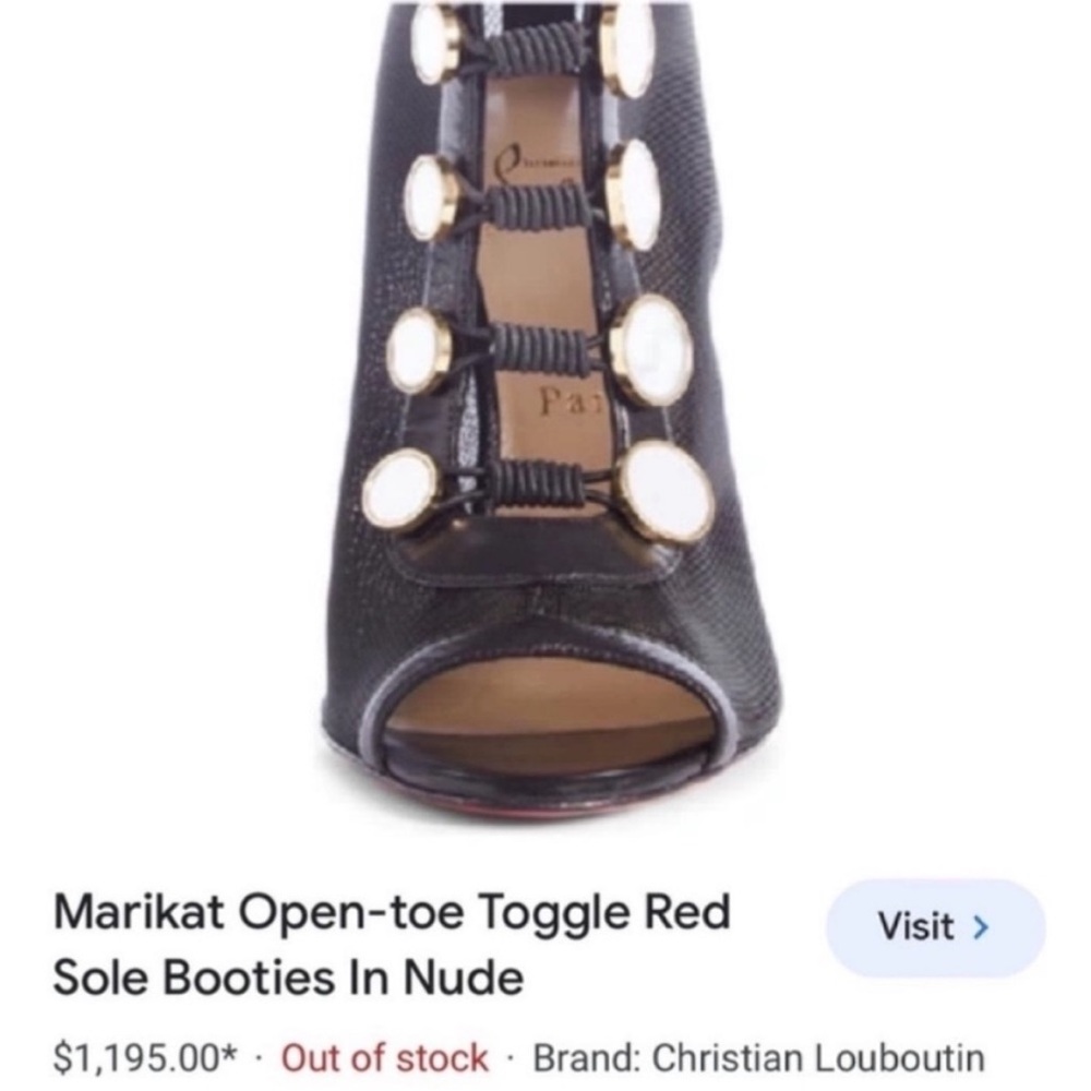 Christian Louboutin Marikat Mirror
accent mesh booties RETAIL 1,195 - Picture 3 of 10